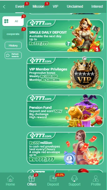 ZT777 Game Daily Login Bonus Banner – Earn up to 7777 PKR