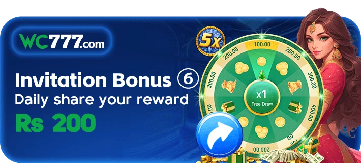 WC777 invite more earn more referral image showing higher earnings for more invites