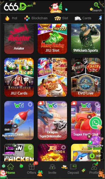 “Screenshot of the 666D Game online platform showing Aviator, JILI Slot, sports betting, live casino, and arcade game categories.”