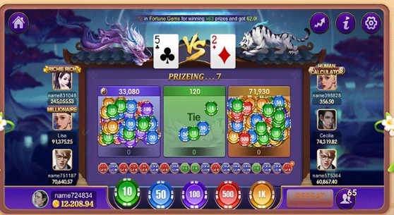 DK777 Dragon Tiger Game – Invest in Dragon, Tiger, or Tie