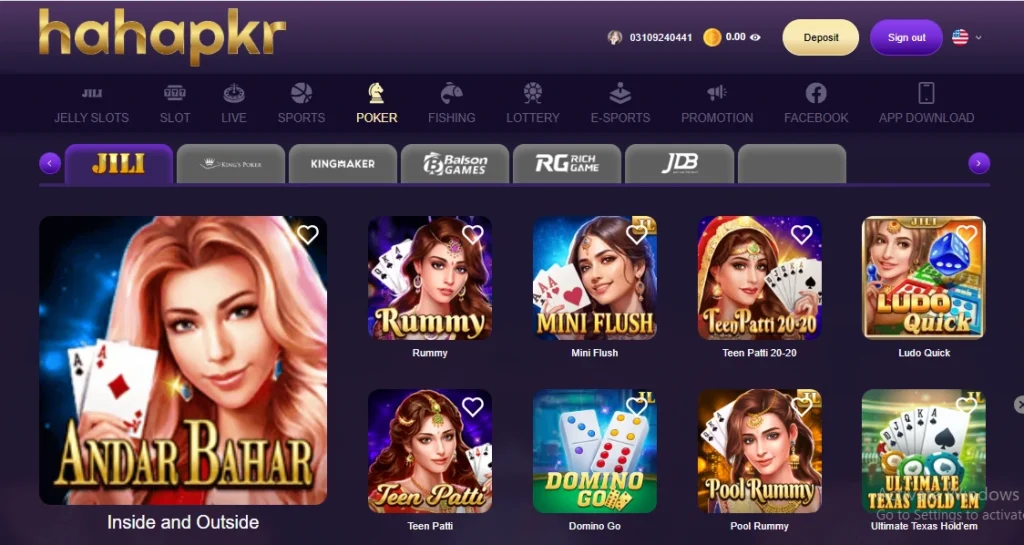 Jili Slots game – Play Andar Bahar, Rummy, Teen Patti, Domino Go & more on HAHAPKR Game