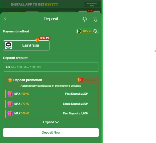 777CX Game deposit and withdrawal – EasyPaisa and JazzCash payment methods for Pakistani players
