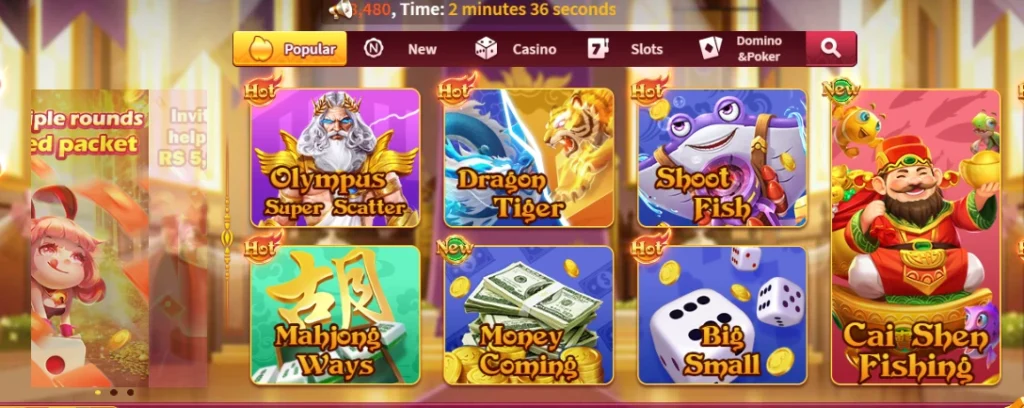 PAK75 Game app listing image showing online casino gameplay on Android – APKHUP.org